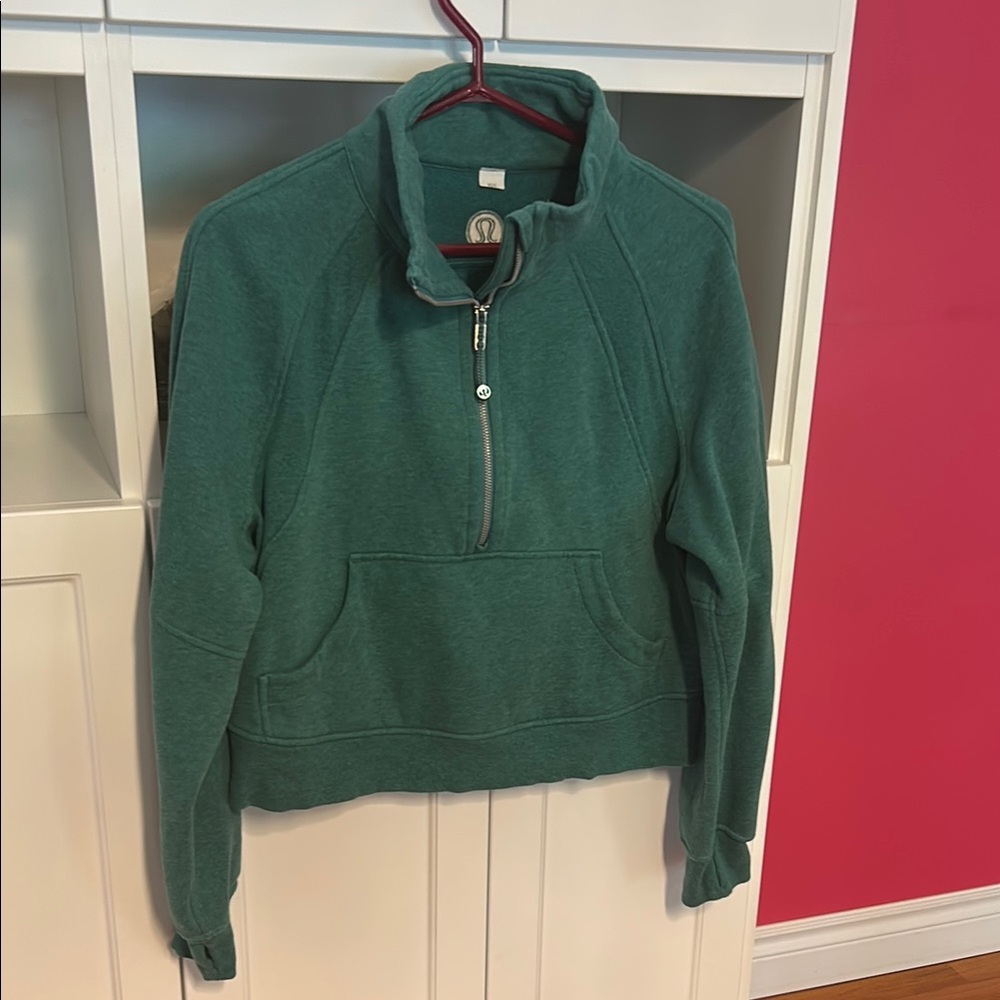 Lululemon Green Quarter-Zip Pullover